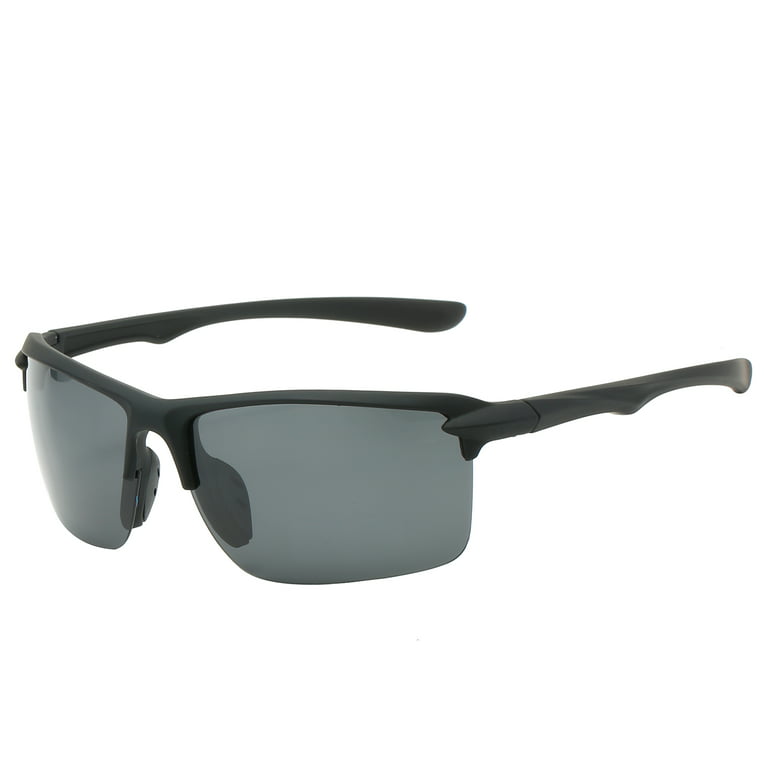 Piranha Eyewear Fusion Square Half-Frame Sunglasses with Smoke