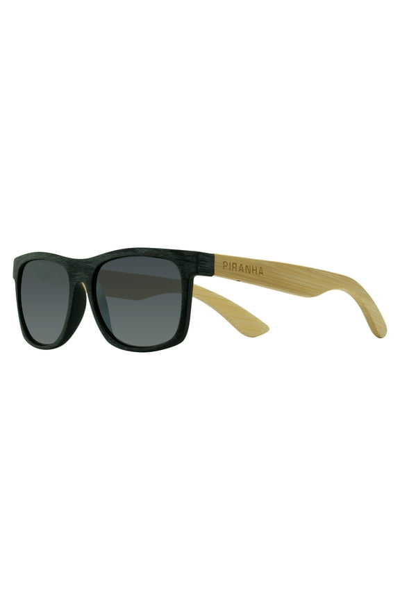Kauai Bamboo Sunglasses with Matte Black Frame and Smoke Lens