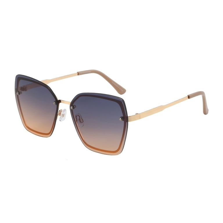 Piranha Eyewear Lucia Oversize Butterfly Sunglasses, Blue to  display picture 1
