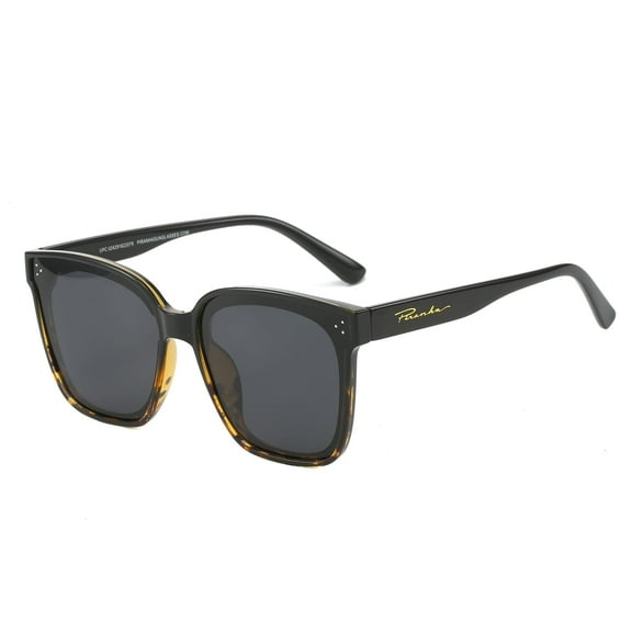 Piranha Eyewear Prestige Dark Demi Square Sunglasses with Polarized Lenses
