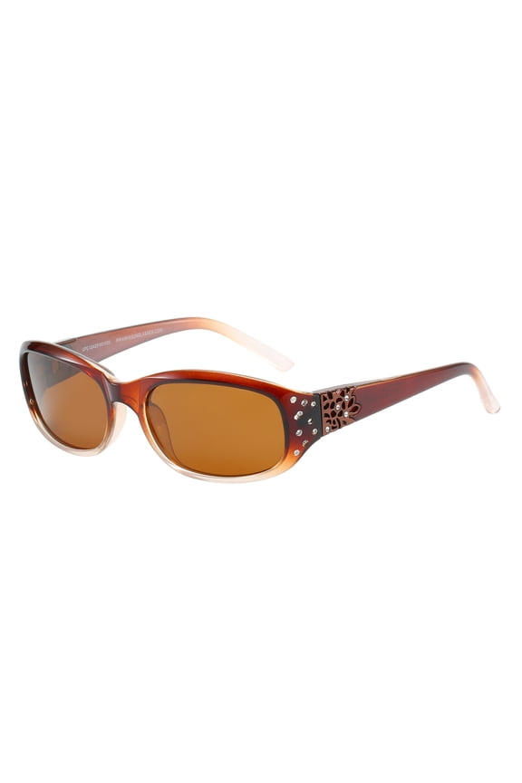 Prestige Narrow Brown Polarized Sunglasses for Women