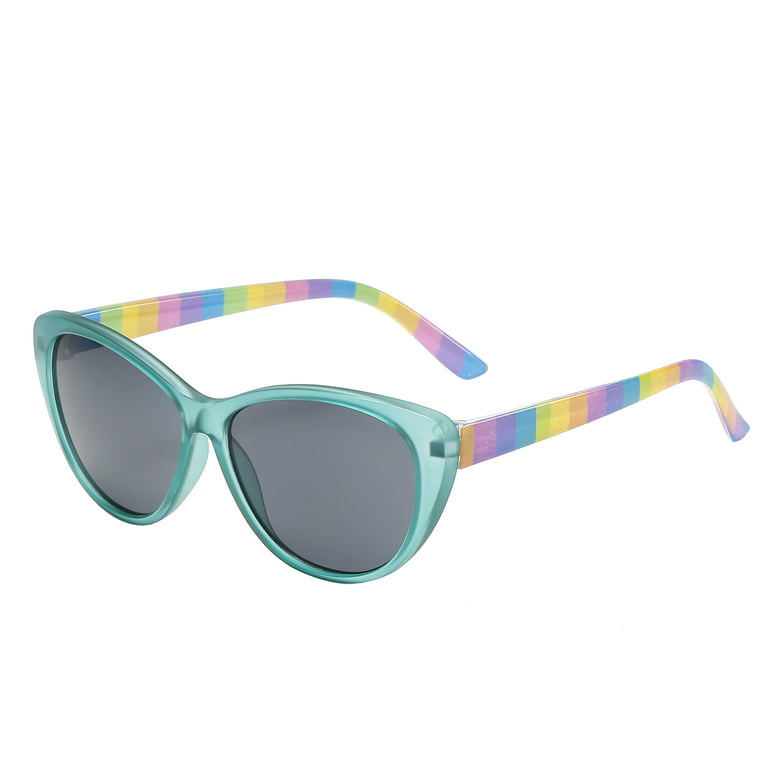Piranha Eyewear Rainbow Cat Eye Sunglasses for Kids with Smoke Lens