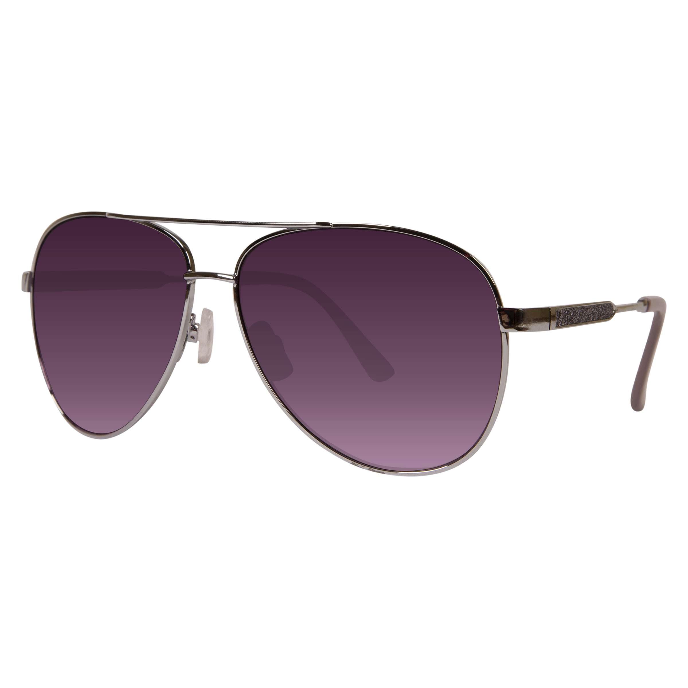 Piranha Eyewear Curious Gold Metal Women's Sunglasses with Purple Gradient  Lens - Walmart.com