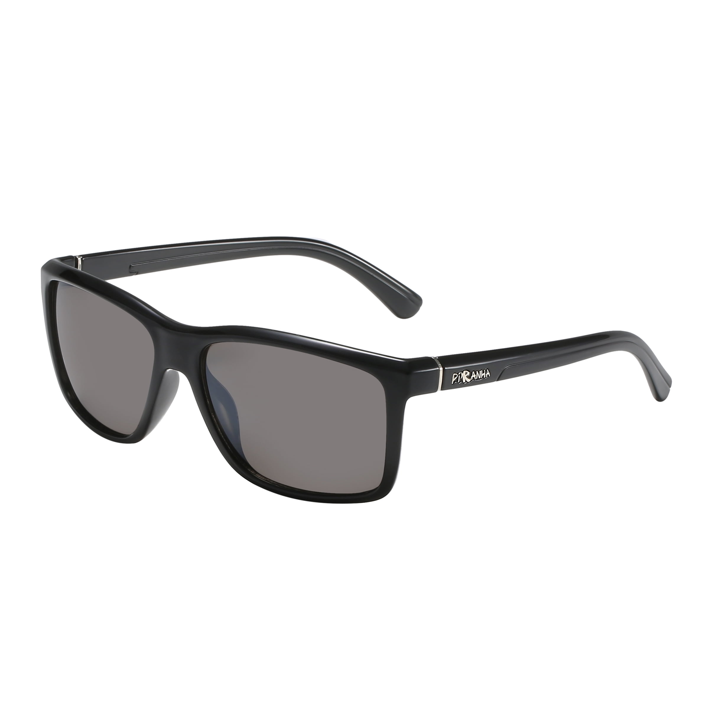 Piranha Eyewear Sydney Eco-Pact Black Unisex Sunglasses with Smoke Lens ...
