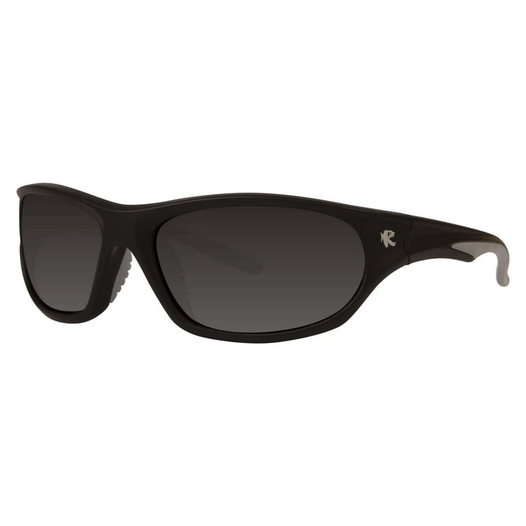 Piranha Eyewear Tesla Narrow Black Sports Wrap Sunglasses with Smoke Lens 