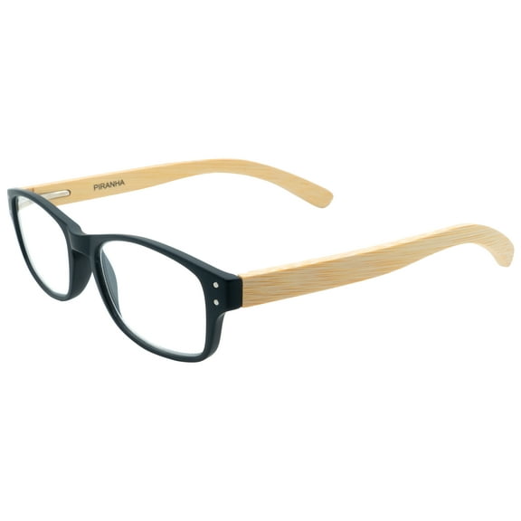 Piranha Optics Evergreen Natural Earth Bamboo Reading Glasses +1.25 Diopter