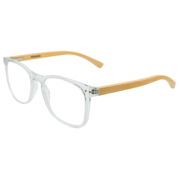 Piranha Optics Glacier Natural Earth Bamboo Reading Glasses +2.00 Diopter