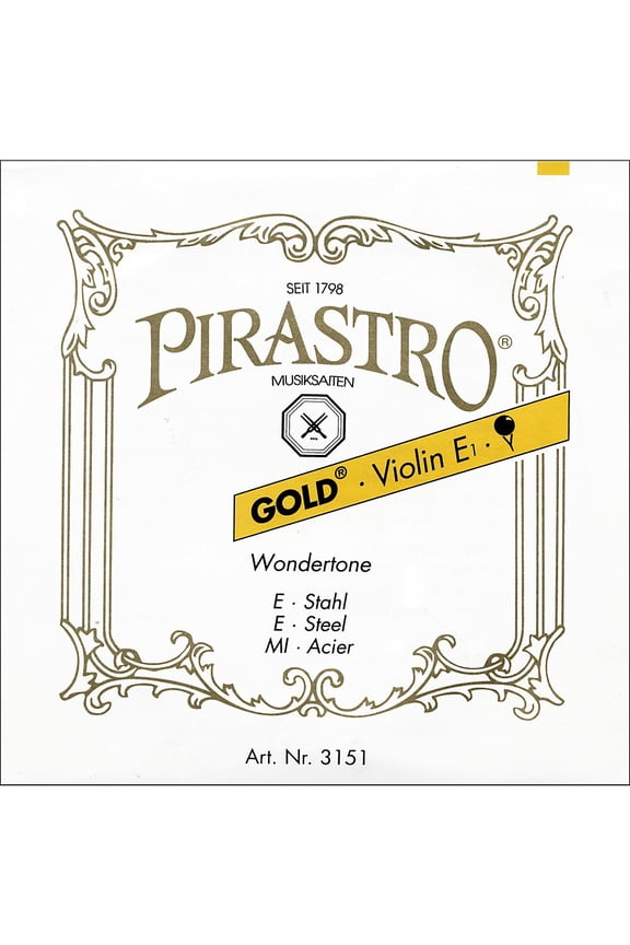 Wondertone Gold Label Series Violin E String 4/4 Size Medium Ball End