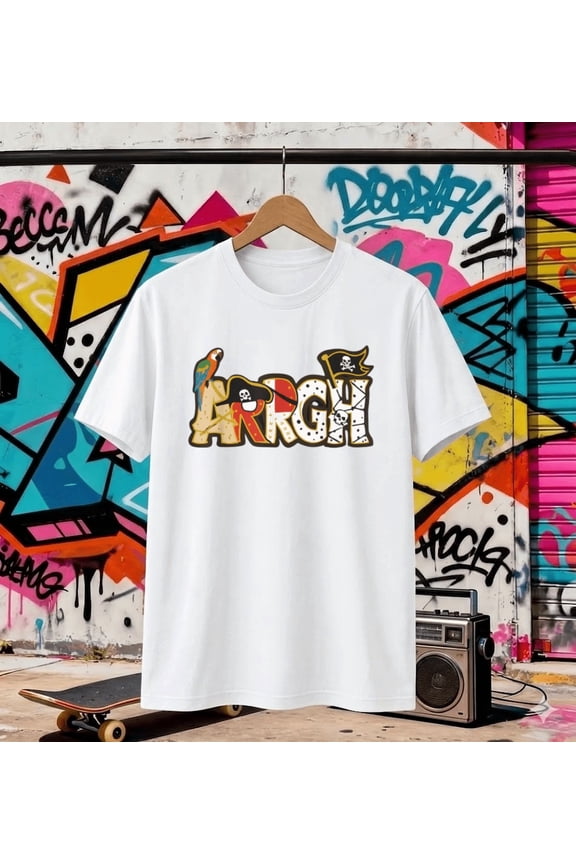 Pirate ARRGH T-Shirt - Fun Pirate Parrot Skull Design, for men & women, S-5XL