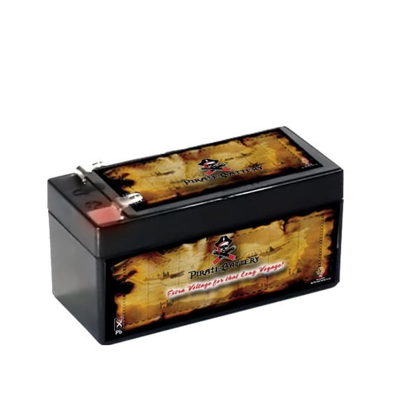 Pirate Battery 12V (12 Volt) (12 Volt) 1.2Ah 15w Sealed Lead Acid (SLA) Battery - T1 Terminals By Pirate Battery