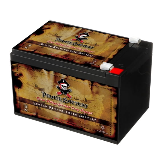 Pirate Battery 12V (12 Volt) (12 Volts) 14Ah 168w Sealed Lead Acid (SLA) Battery - T2 Terminals By Pirate Battery