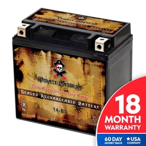 Pirate Battery Ytx14-bs (14-bs 12 Volts,12 Ah, 200 Cca) High Performance Power Sports Battery
