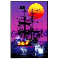 Pirate Battle - Non-flocked Blacklight Poster 24" x 36"