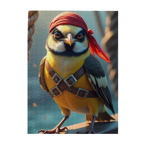 Pirate Bird 500 Piece Adult Jigsaw Puzzle Challenging & Fun Brain Teaser Vibrant Artwork Quality Pieces Great Gift Idea For Puzzle Lovers