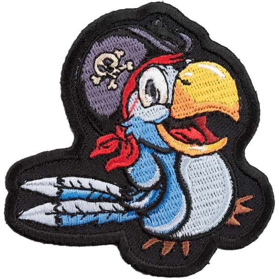 Pirate Bird Blue Parrot Patch, Parrot & Animal Patches