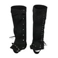 thumbnail image 1 of Pirate Boot Covers Medieval Gaiters Leg Guards PU Leather Vintage Design for Men Halloween Cosplay Costume, 1 of 9