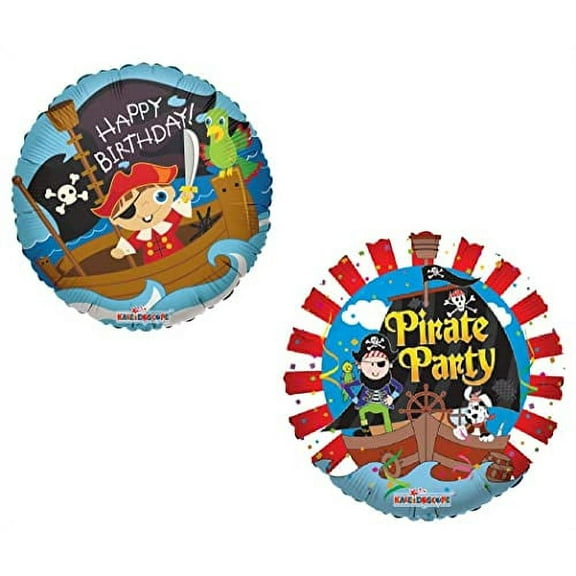 Pirate Boy 18" Foil Balloon Happy Birthday Party Parrot Sword Ship