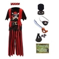 thumbnail image 1 of Pirate Boys Costume Pirate Top, Pants with AccessoriesSet Boys Dress Up Costumes for Play Halloween Costume Boy, 1 of 9