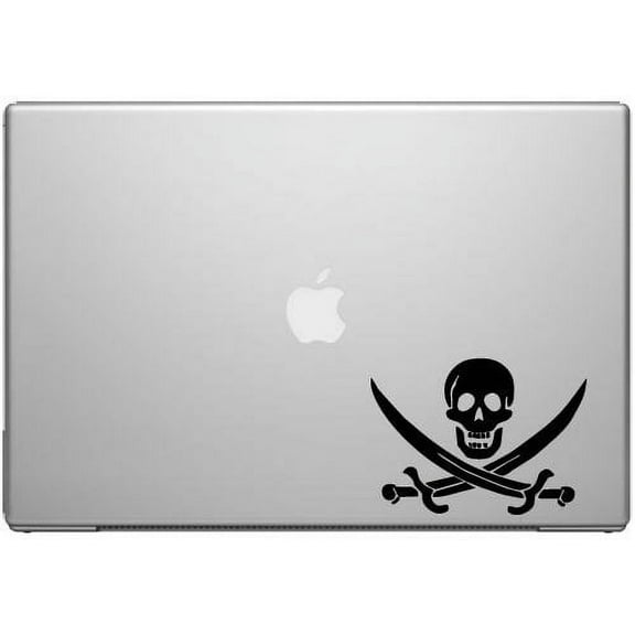 Pirate Buccaneer Black Vinyl Decal for 13" Macbook