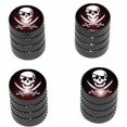 thumbnail image 1 of Pirate Buccaneer Tire Rim Wheel Aluminum Valve Stem Caps, Multiple Colors, 1 of 1