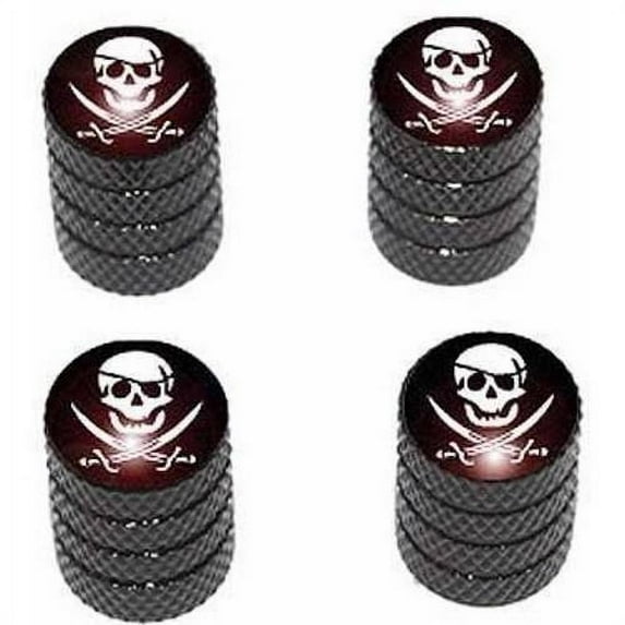 Pirate Buccaneer Tire Rim Wheel Aluminum Valve Stem Caps, Multiple Colors