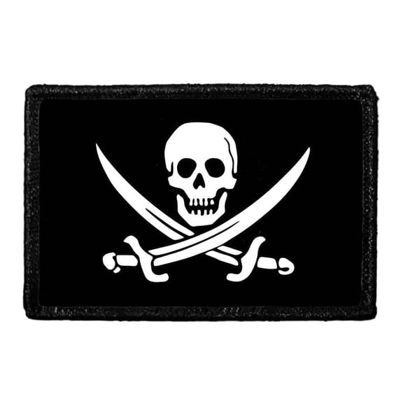 Pirate Calico Jack Rackham Flag - Removable Patch