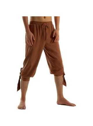 BLESSUME Men's Renaissance Pants Medieval Viking Trousers Pirate