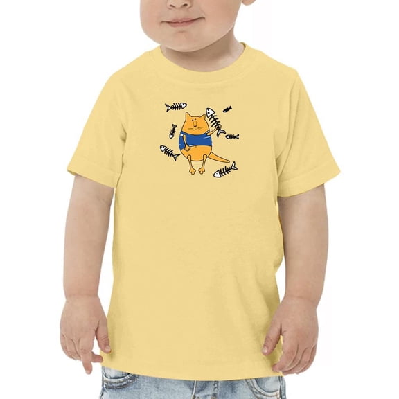 Pirate Cat With Fish T-Shirt Toddler -Image by Shutterstock, 5 Toddler