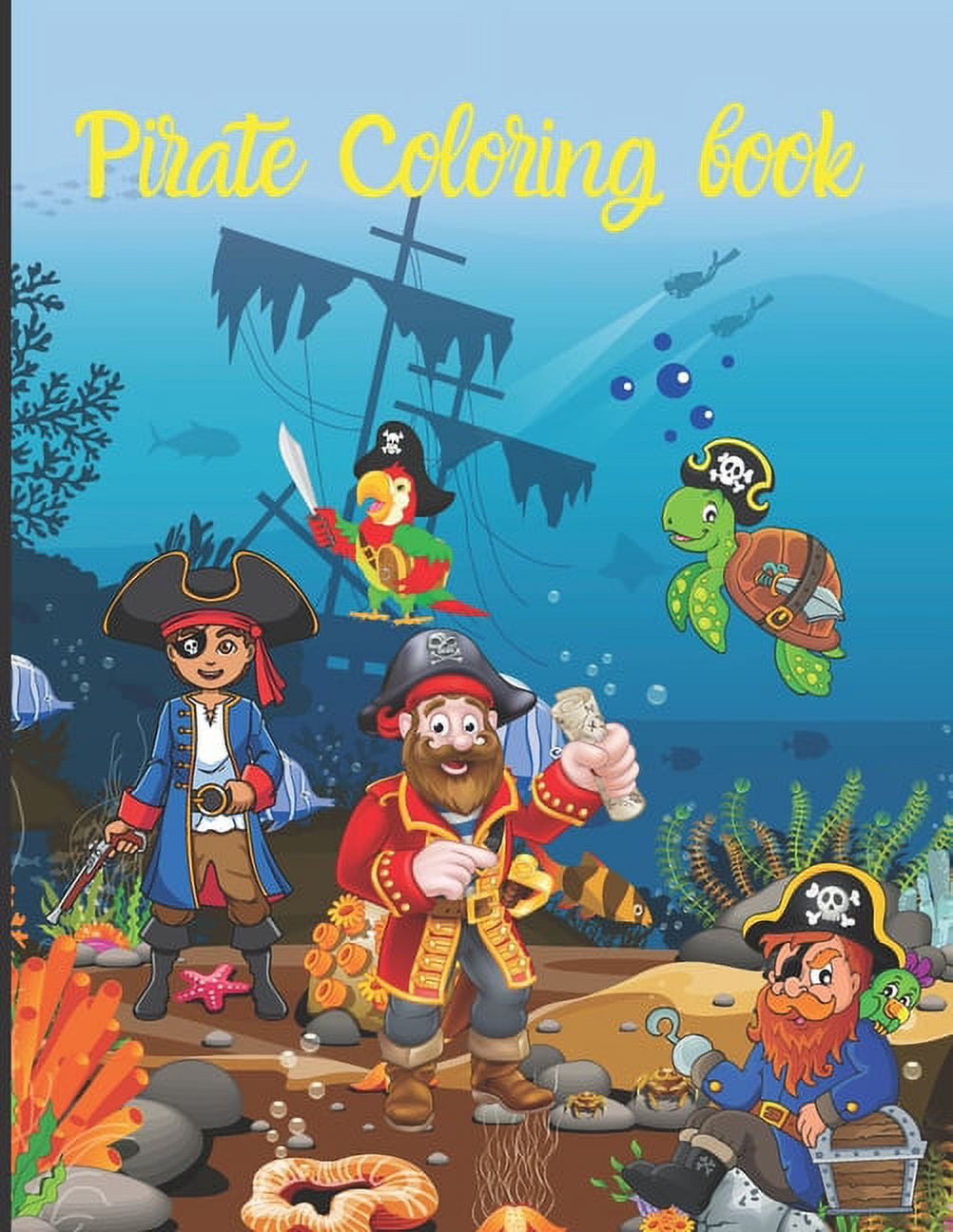 Pirate Coloring Book: Pirate theme colouring book for kids, boys or ...