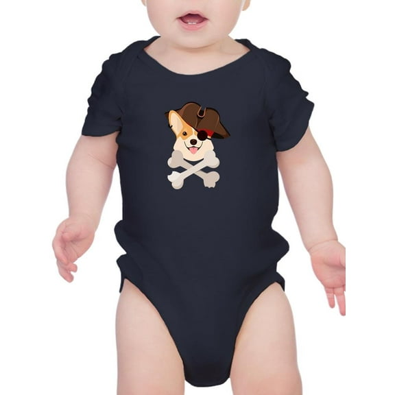Pirate Corgi Bodysuit Infant -Image by Shutterstock,  Newborn