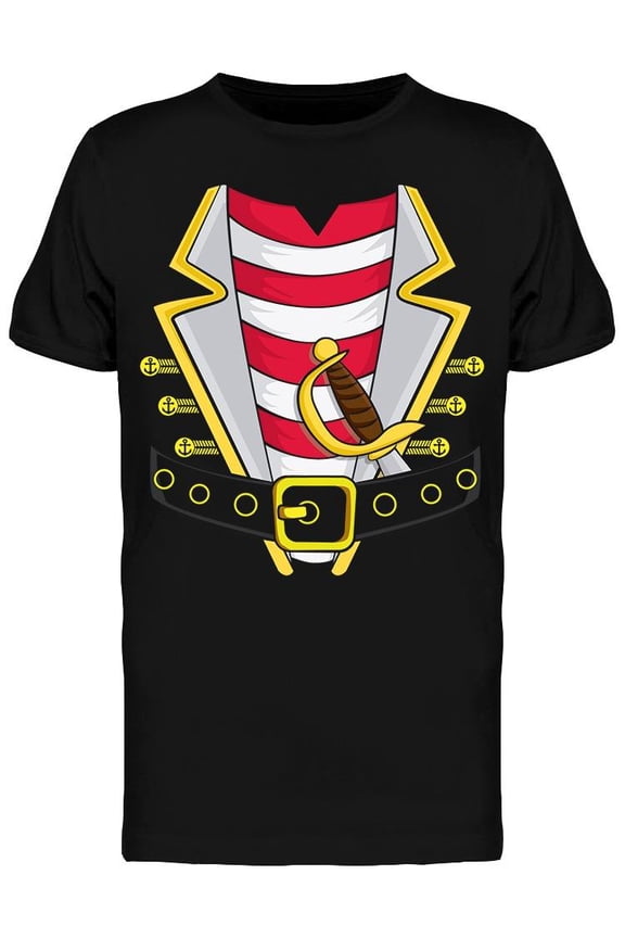 Pirate Costume Design Men T-Shirt, Male Medium