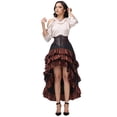 thumbnail image 1 of Pirate Costume, Pirate Outfit, Pirate Costume Women Outfit With Renaissance Pirate Shirt Skirt Corset Waist Belt Womens Halloween Pirate Costumes-Long Skirt+Top+Waist Waist, Complexion XXL, 1 of 6