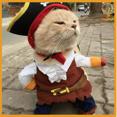 thumbnail image 1 of Pirate Costume Set Pet Dog Cat Halloween Christmas YingMart Cosplay Hat Shirt Outfit (PirateCostumeTransformationOutfit, S), 1 of 9
