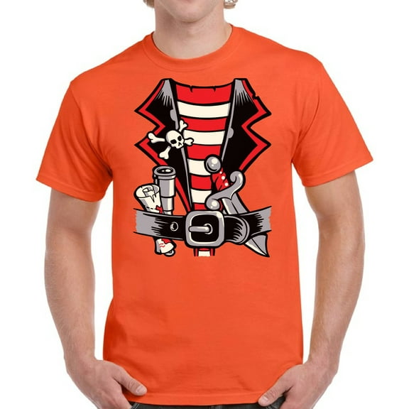 Pirate Costume Top Halloween Gift Shirt for Men - S M L XL 2XL 3XL 4XL 5XL Happy Halloween Graphic Tee - Funny Scary Holiday Tee T-Shirt Mens