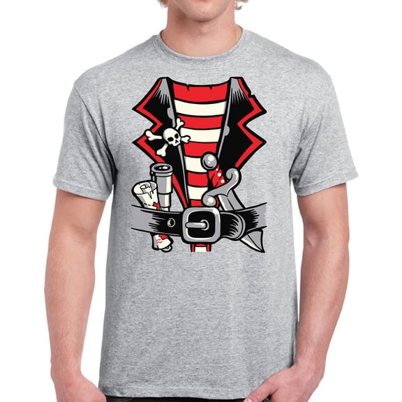 Pirate Costume Top Halloween Gift Shirt for Men - S M L XL 2XL 3XL 4XL 5XL Happy Halloween Graphic Tee - Funny Scary Holiday Tee T-Shirt Mens