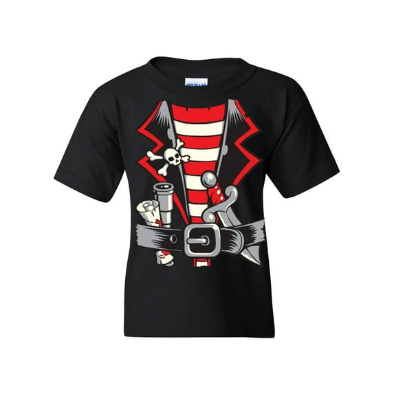 Pirate Costume Unisex Youth Kids T-Shirt Tee