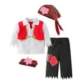 thumbnail image 1 of Pirate Costume for Baby Boys Halloween 4PCS Cosplay Dress Up Set, 1 of 7