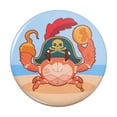 thumbnail image 1 of Pirate Crab on the Beach with Hook and Coin Kitchen Refrigerator Locker Button Magnet, 1 of 5