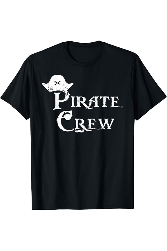 Pirate Crew Funny Halloween Costume Party Men Boys T-Shirt