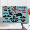 thumbnail image 1 of Pirate Cutting Board, Design Skull Octopus and Boy in Conceptual Dress, Decorative Tempered Glass Cutting and Serving Board, in 3 Sizes, by Ambesonne, 1 of 2