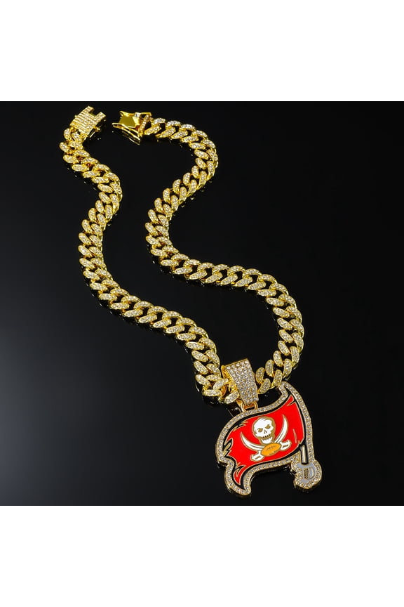 Pirate Diamond Pendant Hiphop Ornament Alloy Necklace