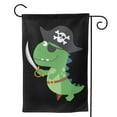 thumbnail image 1 of Pirate Dinosaur Garden Flag 12.5"X18" Outdoor Indoor Garden Decor Porch Banner Sign With Grommets Uv Fade Resistant, 1 of 8