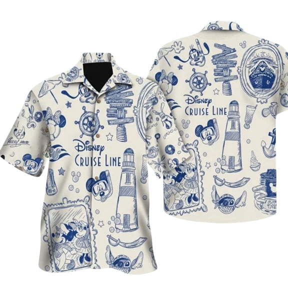 Pirate Disney Cruise Trip Shirt, Disney Pirate Mickey & Friends Signature Hawaiian Shirt, Minnie Goofy Donald Daisy Pluto Hawaii Shirt