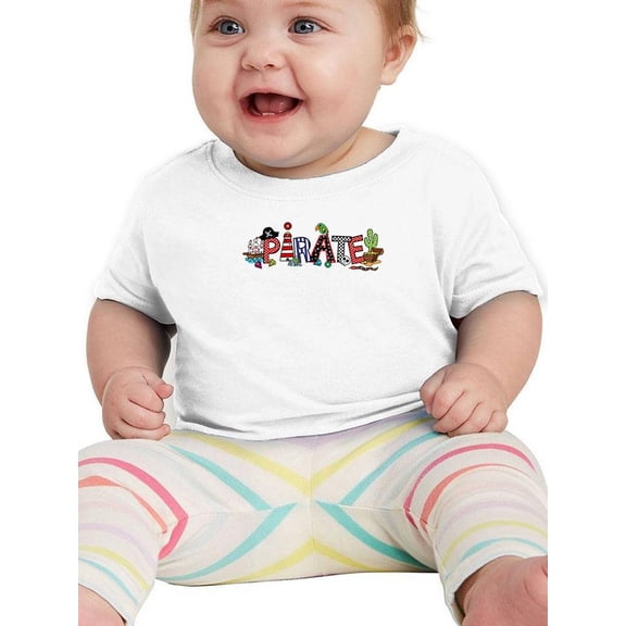 Pirate Doodle Text T-Shirt Infant -Image by Shutterstock, 18 Months