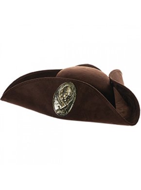 Adult Unisex Pirate Emblem Tri-Corner Hat main image 0