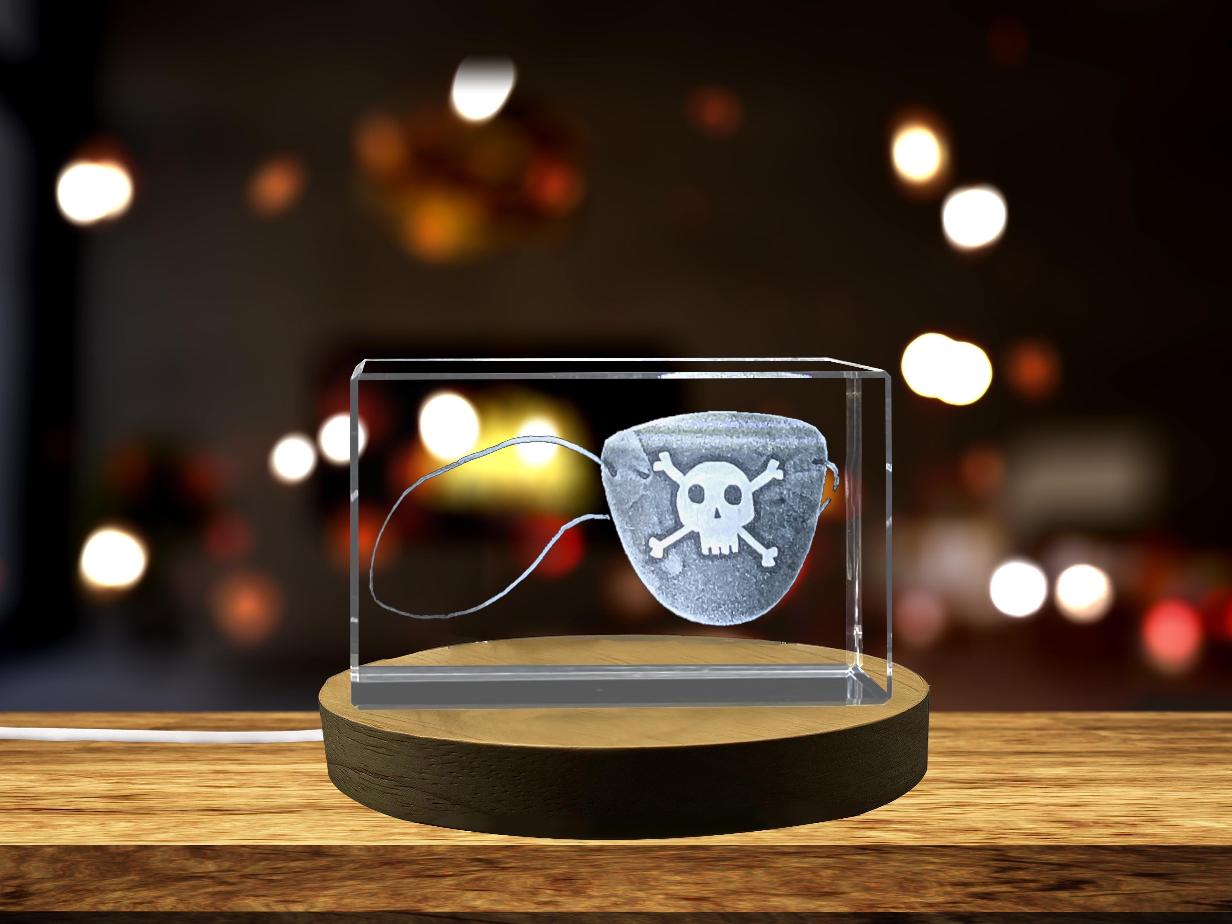 Pirate Eye Patch Crystal Memorabilia Gift