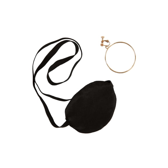 Pirate Eye Patch and Earring Accessory Kit