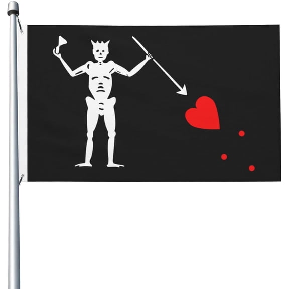 Pirate Flag Blackbeard Flag 3x5 FT Bright Flags