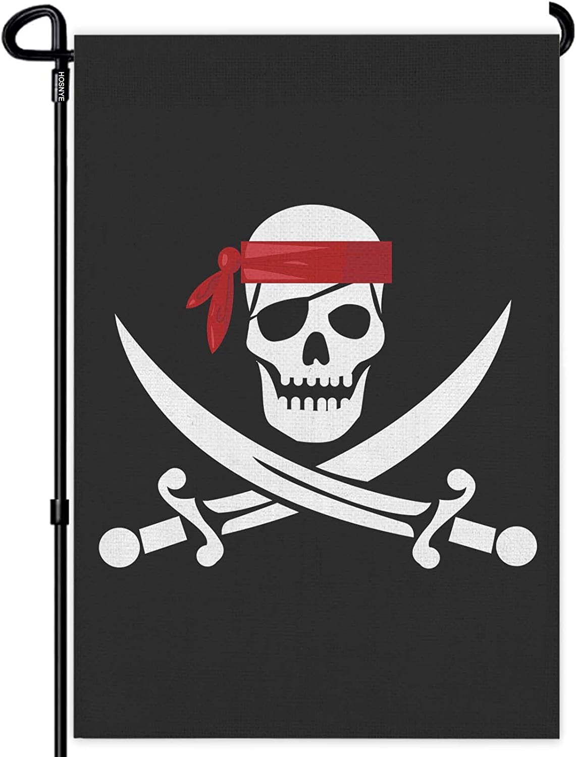 LUCKGEEY Piratenflagge – 60x90 Cm, Doppelseitig, 220D Polyester, Mit Messingösen, Jolly Roger