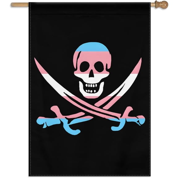 Pirate Garden Flag for Outside 18"x12" Double-Sided Yard-Flags House Flags Wall Hanging Home Decoration Banner Small Gifting Wall Tapestry Indoor Outdoor House Banners